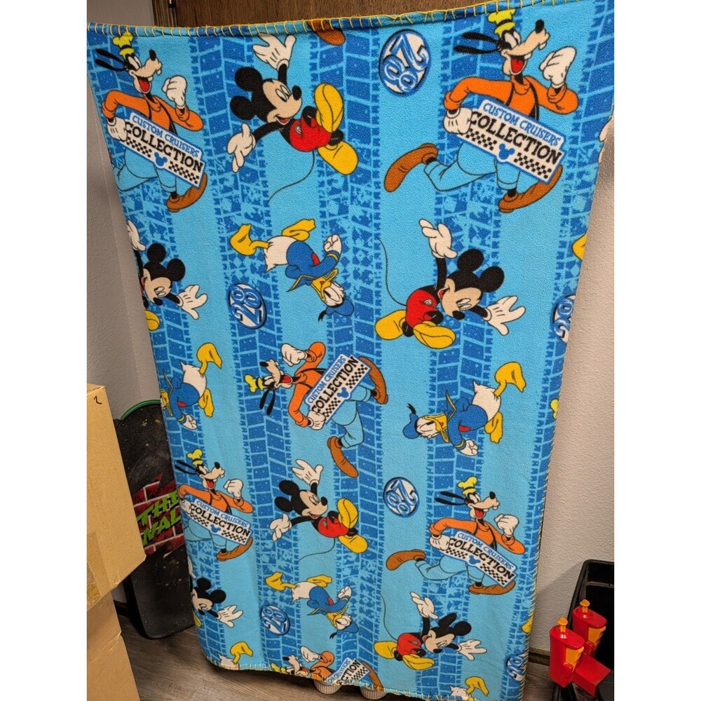 Disney Mickey Mouse and Friends Fleece Blanket with needlepoint Edge